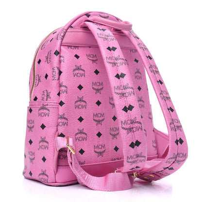 MCM Visetos Small Sprinkle Stud Stark Backpack Pink 2 of 15