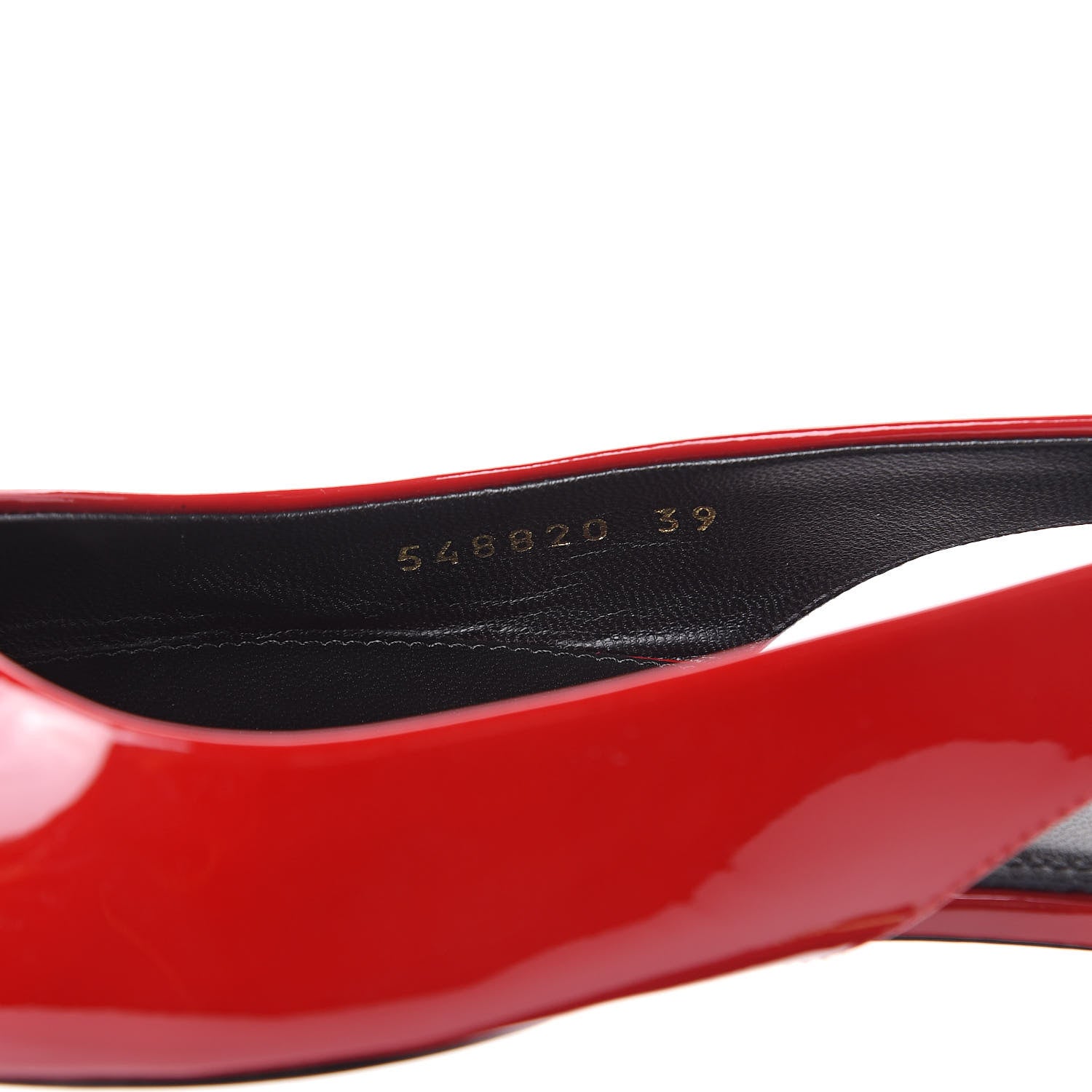 Balenciaga Patent BB Knife Pointy Toe Slingback Flats 39 Rouge Cardinal 9 of 10