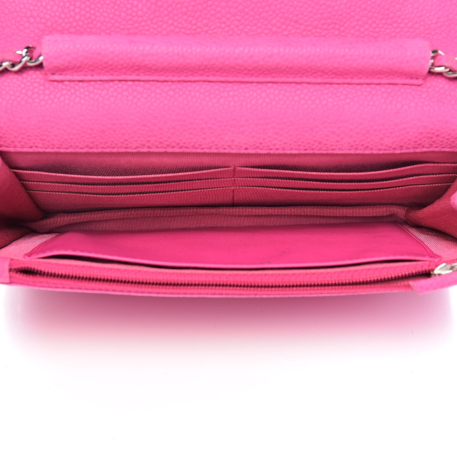 Chanel Iridescent Caviar Quilted Wallet on Chain WOC Pink 5 of 13