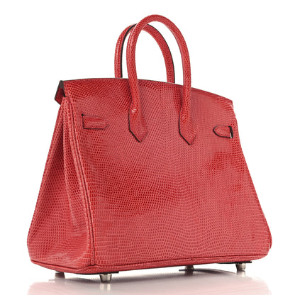 Hermes Lizard Birkin 25 Bougainvillea 3 of 13