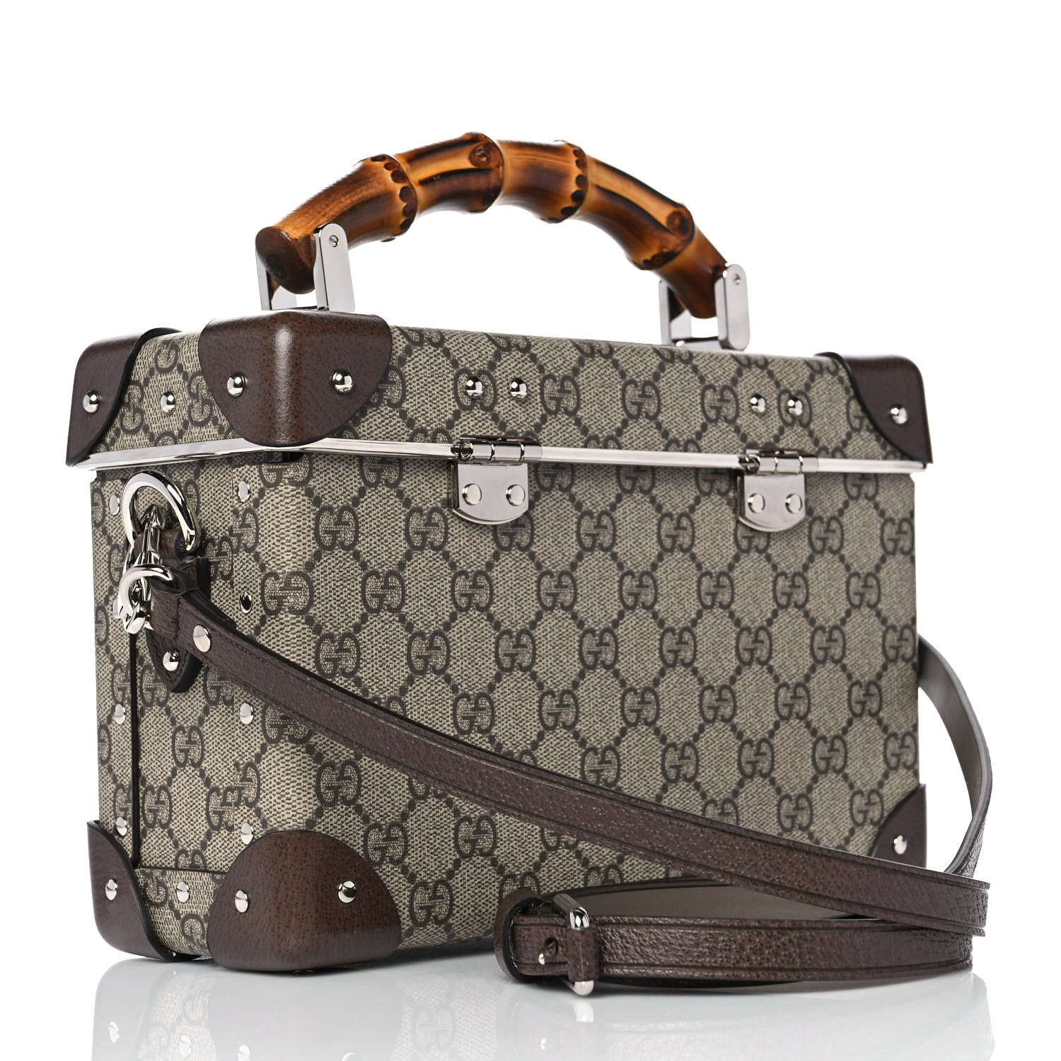 Gucci GG Supreme Monogram Globe-Trotter Beauty Case Brown 3 of 10