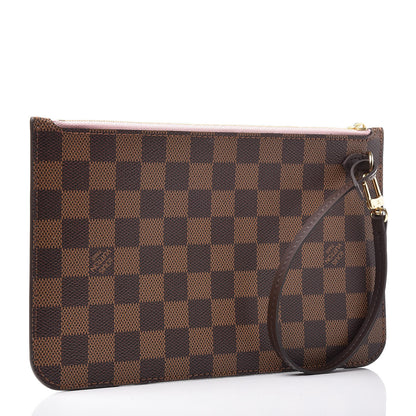 Louis Vuitton Damier Ebene Neverfull MM GM Pochette Rose Ballerine 3 of 9