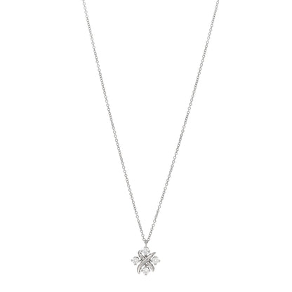 Tiffany Platinum Diamond Schlumberger Lynn Pendant Necklace 1 of 5