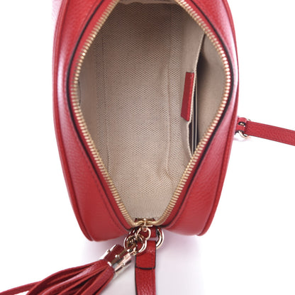 Gucci Pebbled Calfskin Small Soho Disco Bag Tabasco Red 5 of 7