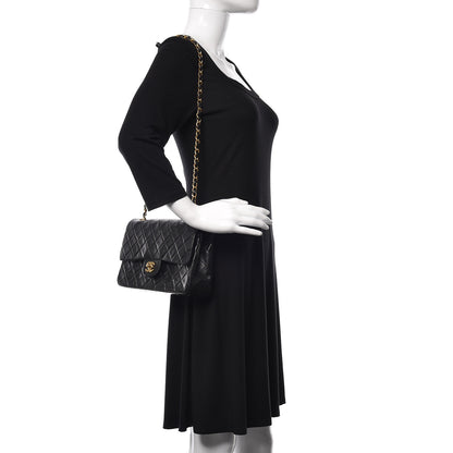Chanel Lambskin Quilted Medium Double Flap Black 2 of 13