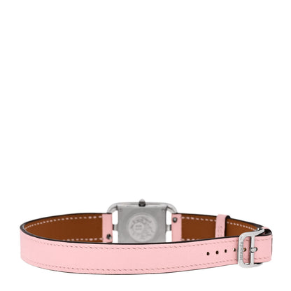 Hermes Stainless Steel Swift Diamond Pink Sapphire Mother of Pearl 23mm Cape Cod Double Tour Quartz Watch Rose Sakura 3 of 5