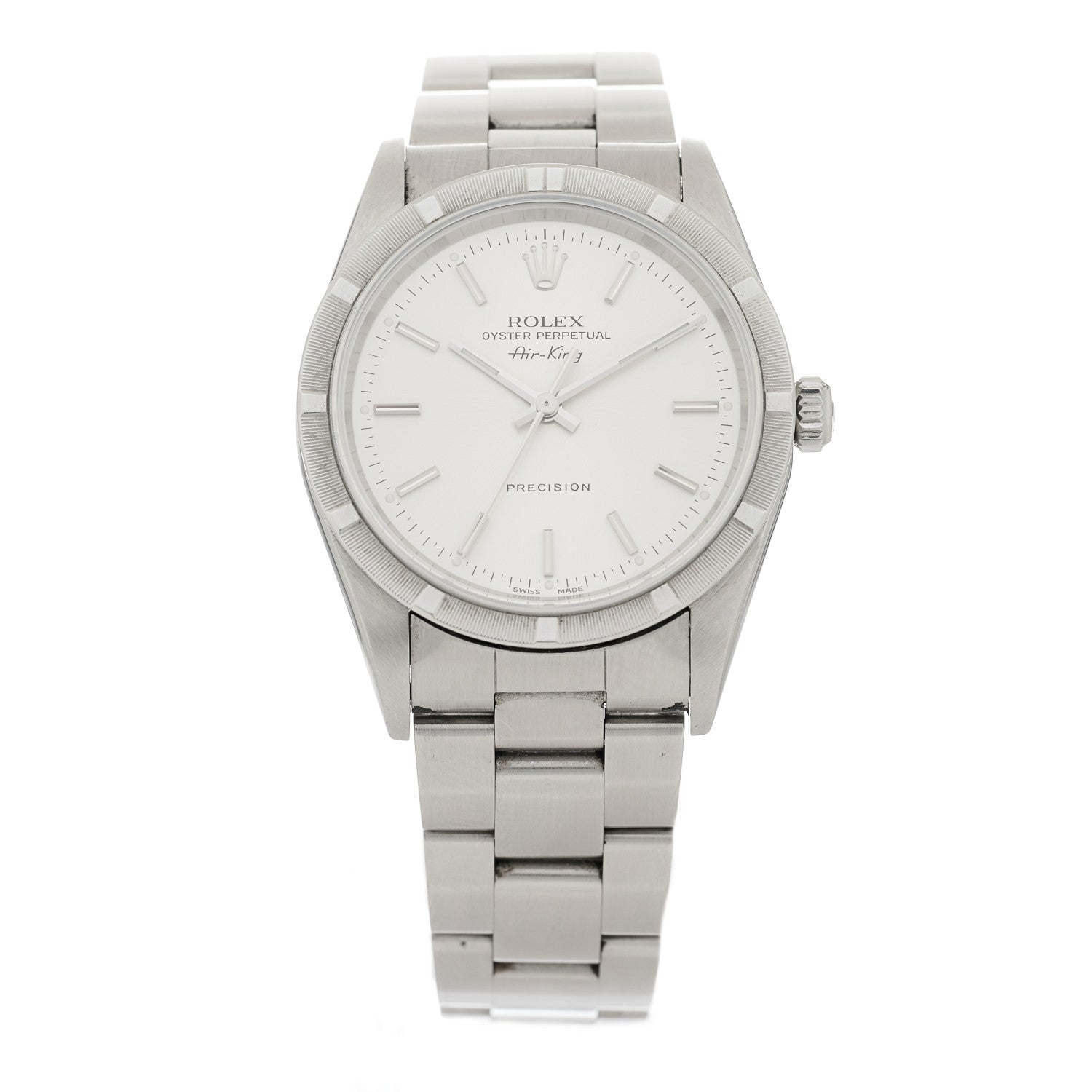 Rolex Stainless Steel 34mm Air-King Oyster Perpetual Precision Watch Silver 14010M 1 of 4