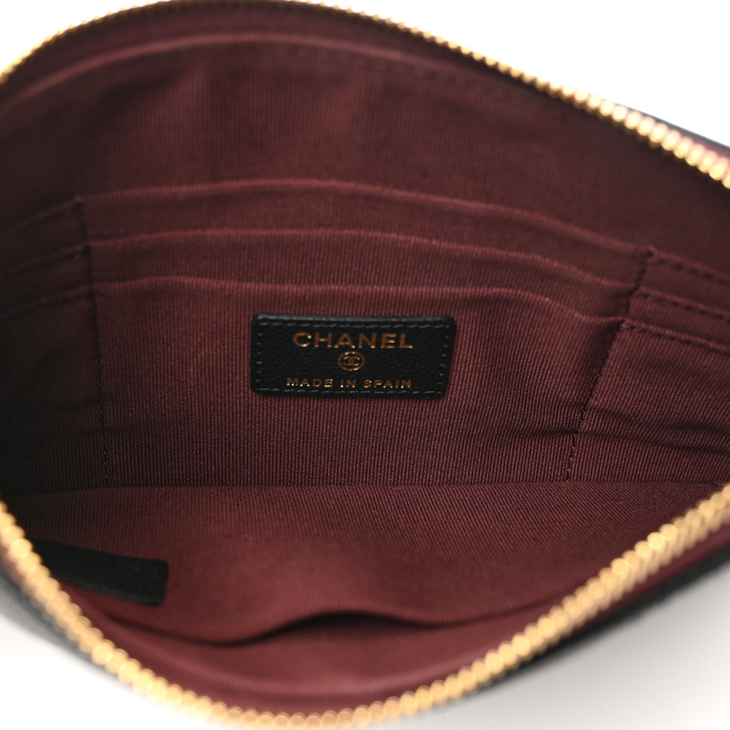 Caviar Quilted Cosmetic Case Black