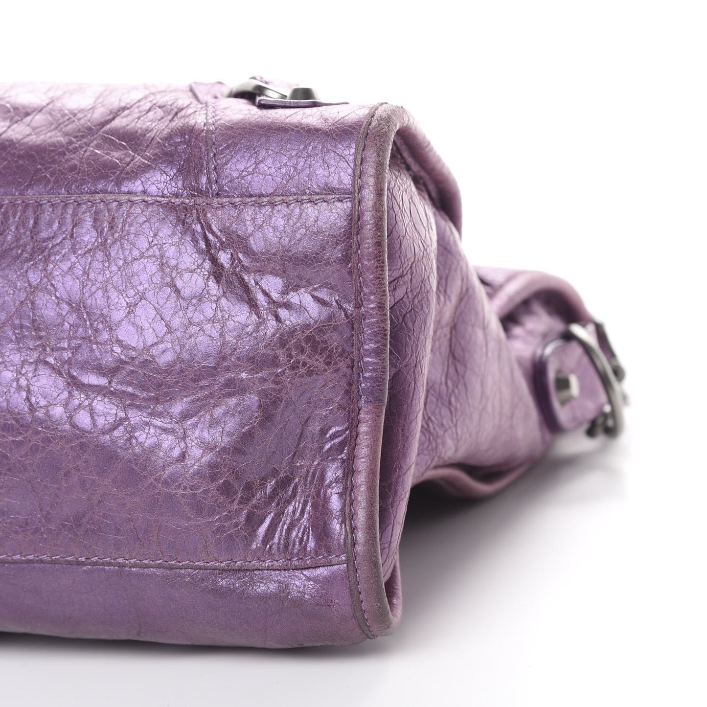 Agneau Classic Hardware City Metallic Purple