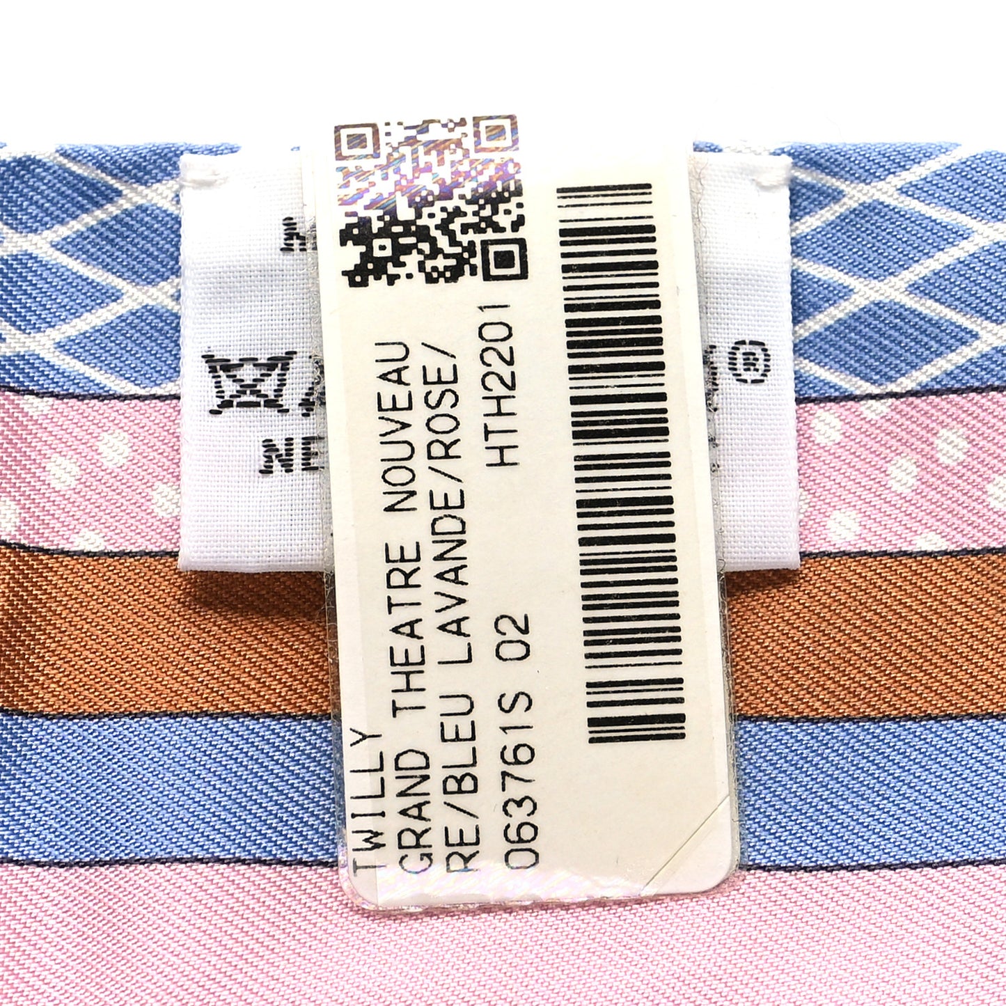 Silk Twilly Grand Theatre Nouveau Bleu Lavande Rose Vert