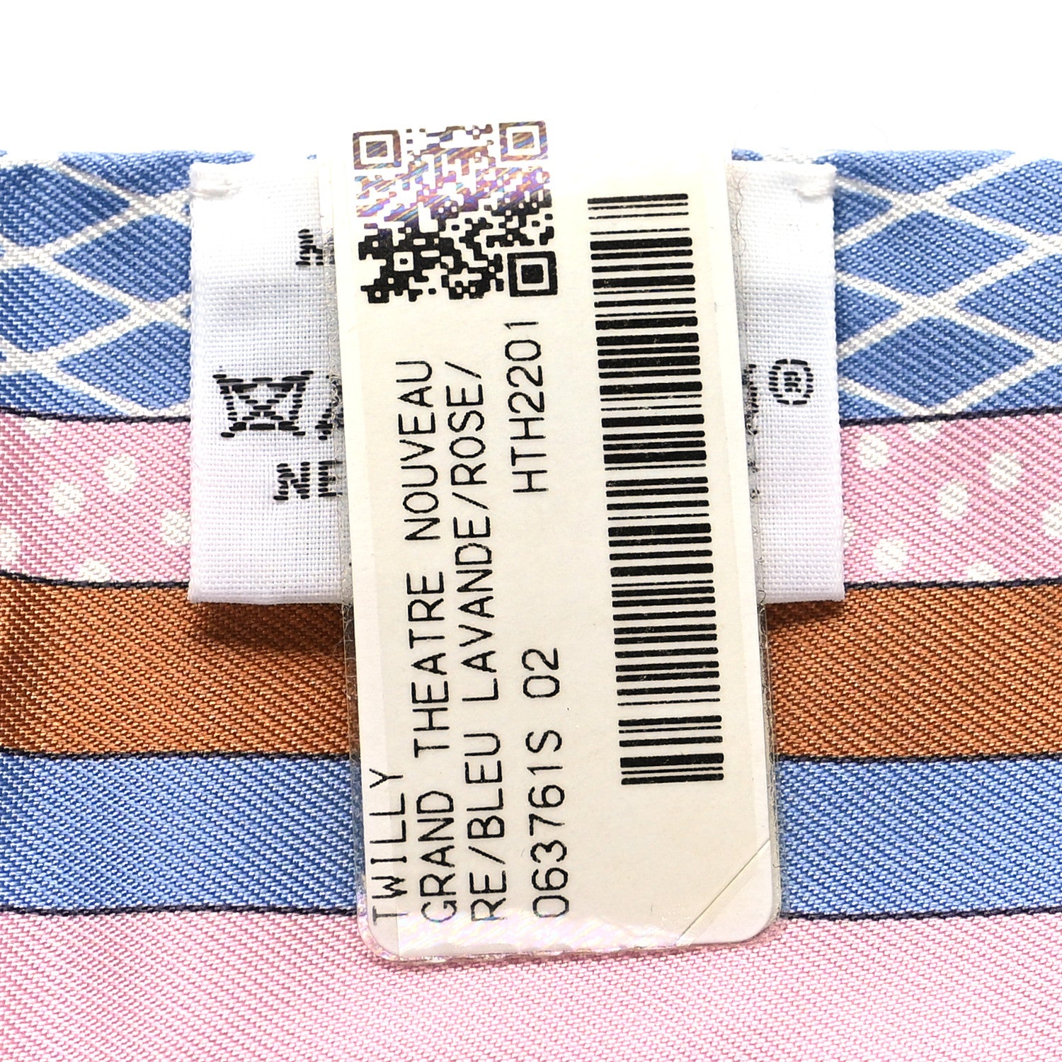 Hermes Silk Twilly Grand Theatre Nouveau Bleu Lavande Rose Vert 3 of 4