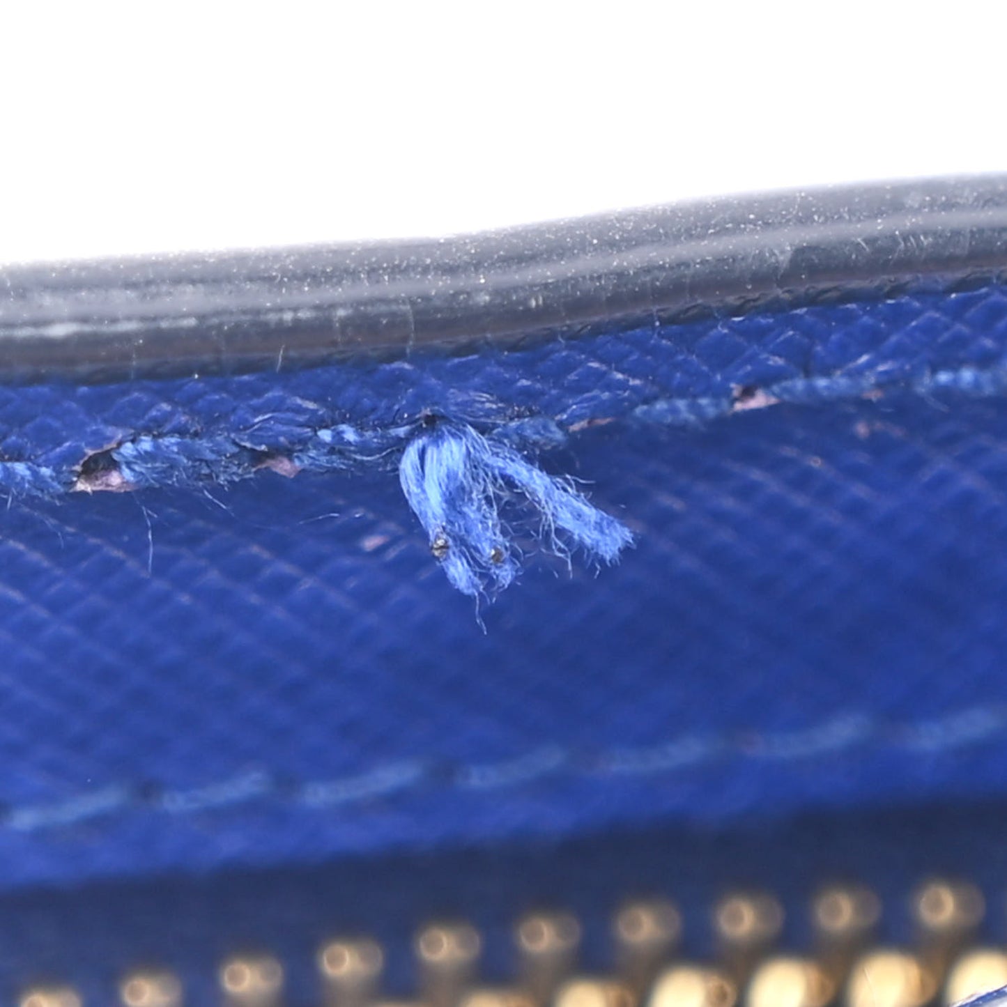 Hammered Calfskin Batik Tote Blue White