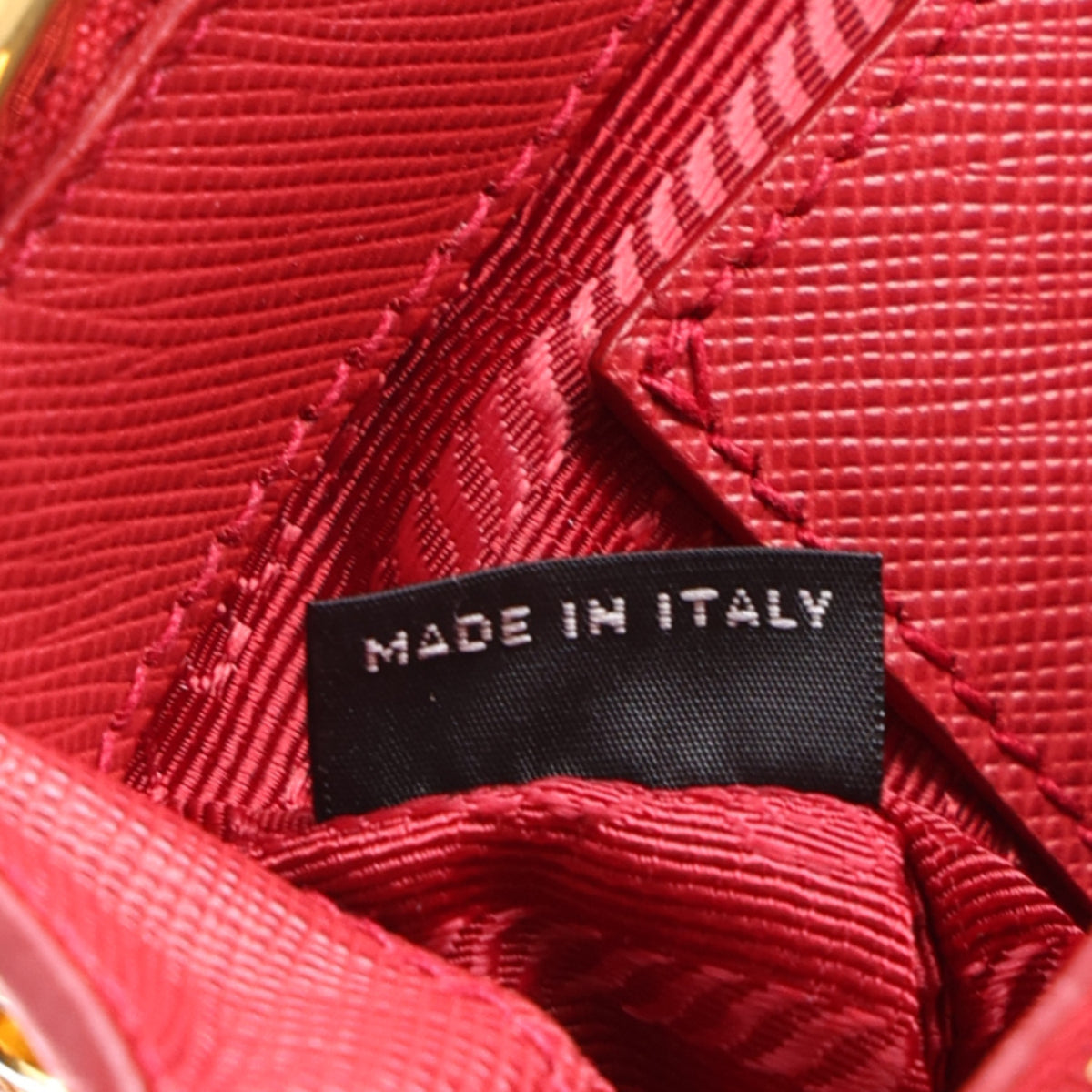 Saffiano Micro Galleria Double Zip Tote Fuoco