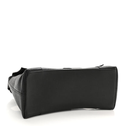 Balenciaga Grained Calfskin Monochrome M Downtown Shoulder Bag Black 4 of 11