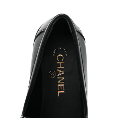 Chanel Lambskin Quilted CC Turnlock Loafers 40 Black 7 of 8