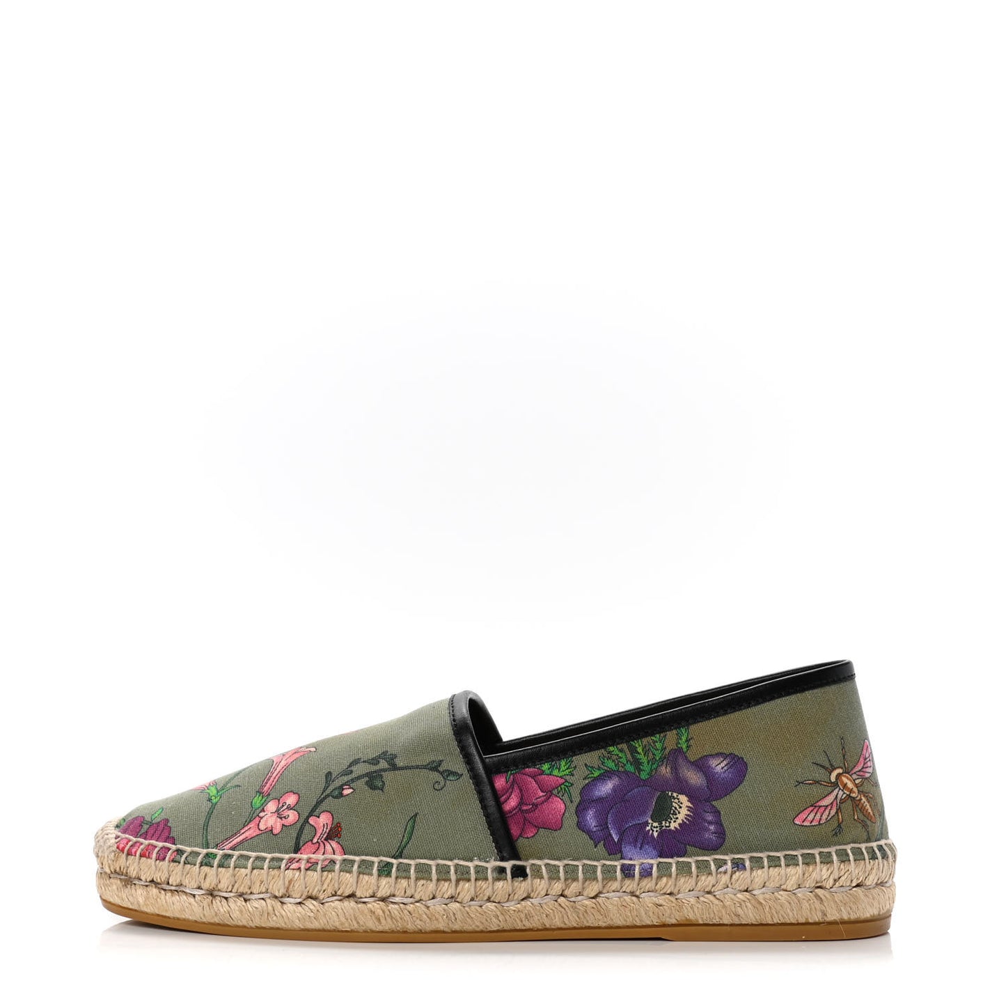 Canvas Flora Snake Print Mens Espadrilles 9.5 Militare Multicolor Black