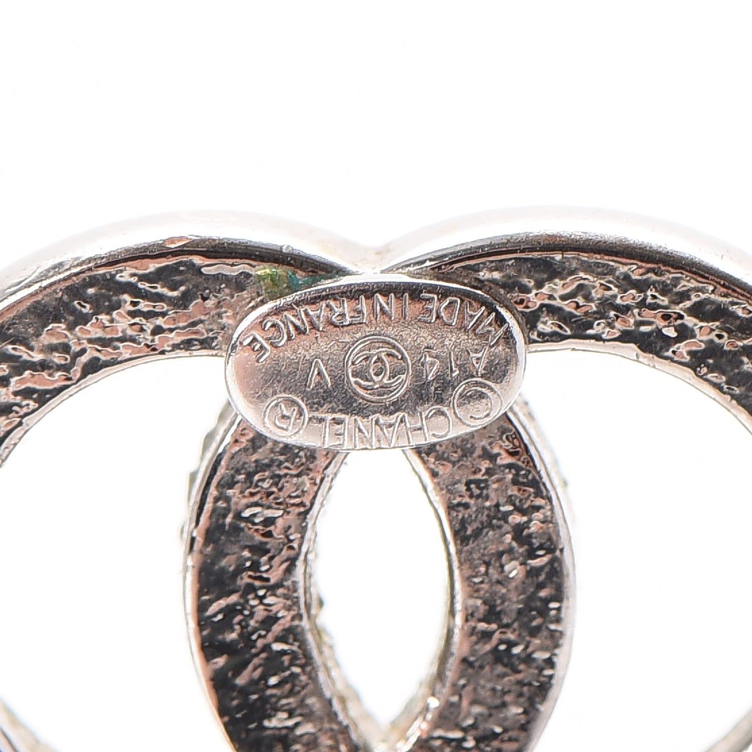 Chanel Crystal CC Earrings Silver 6 of 7
