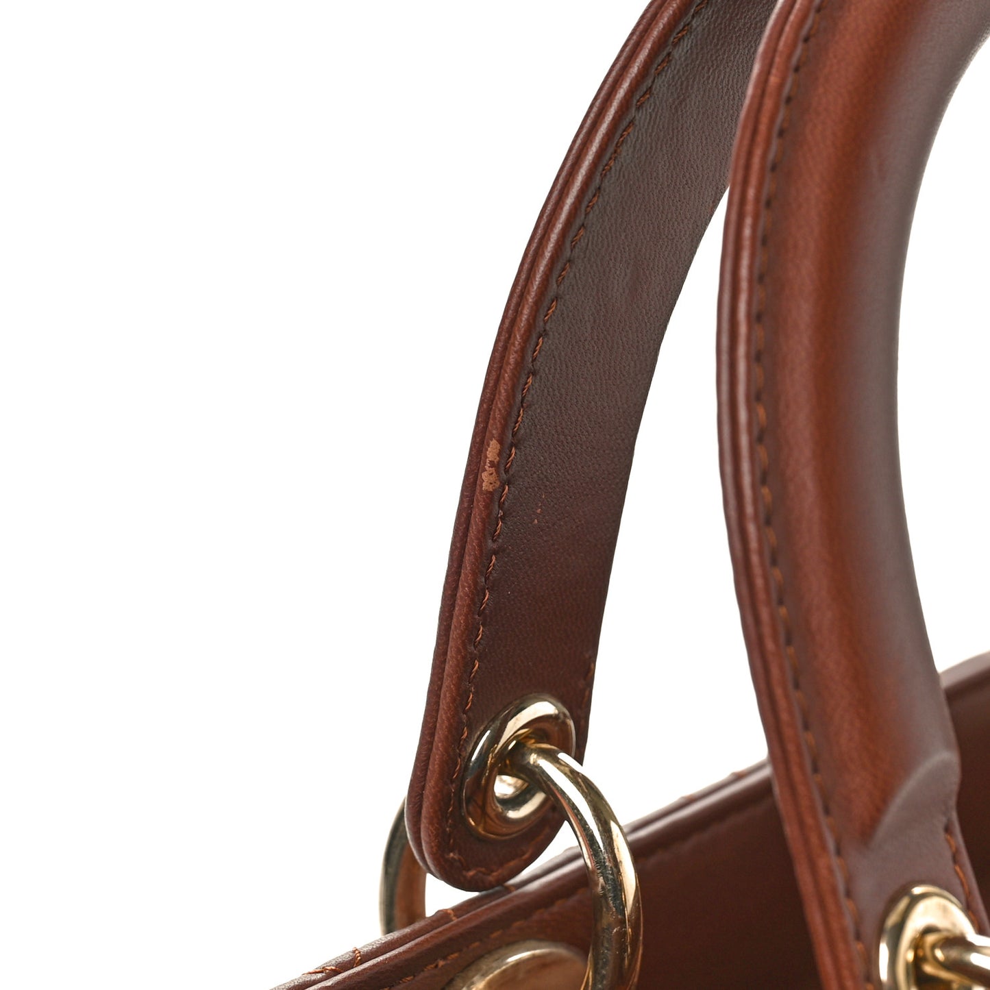 Lambskin Cannage Medium Lady Dior Brown