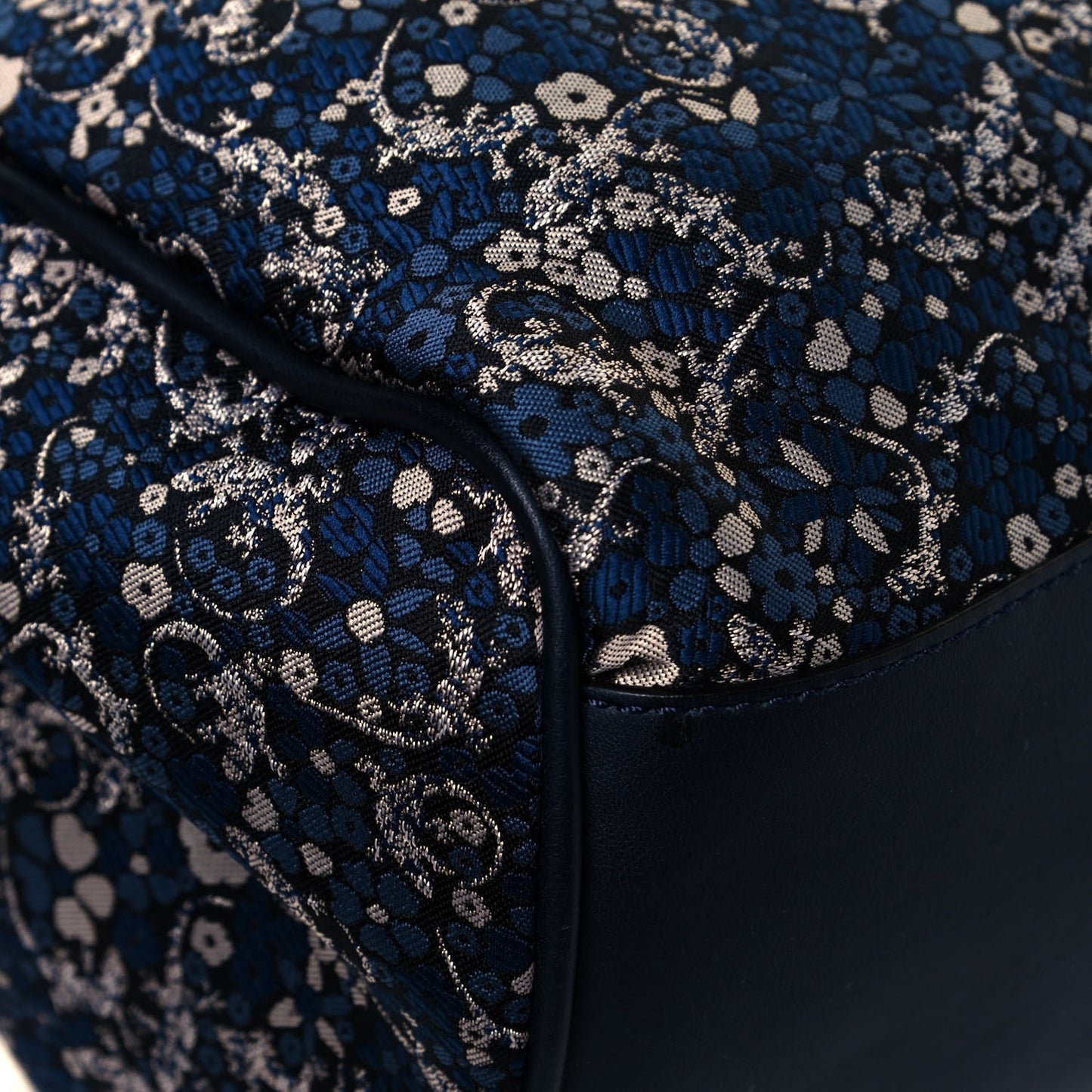 Gecko Jacquard Floral Alexa Satchel Navy