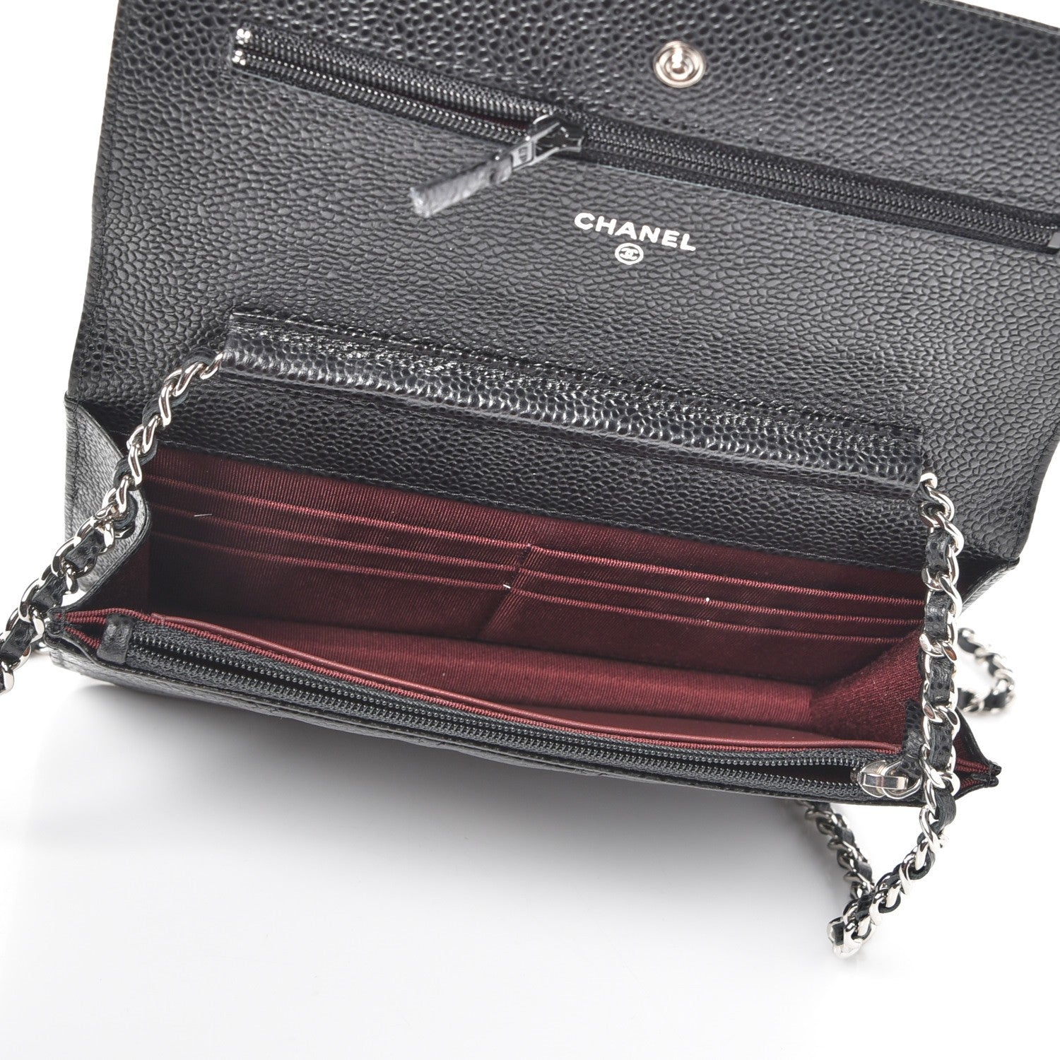 Chanel Caviar Quilted Wallet On Chain WOC Black 5 of 9