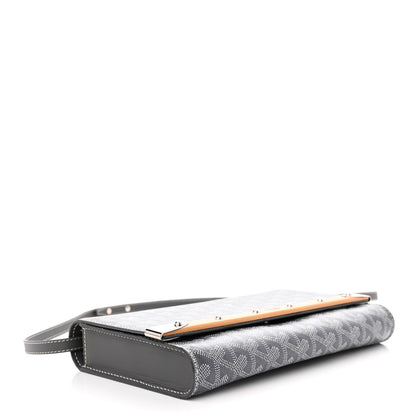 Goyard Goyardine Monte Carlo Bois Clutch With Strap Gray 4 of 12