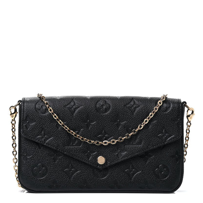 Louis Vuitton Empreinte Pochette Felicie Chain Wallet Black 1 of 5