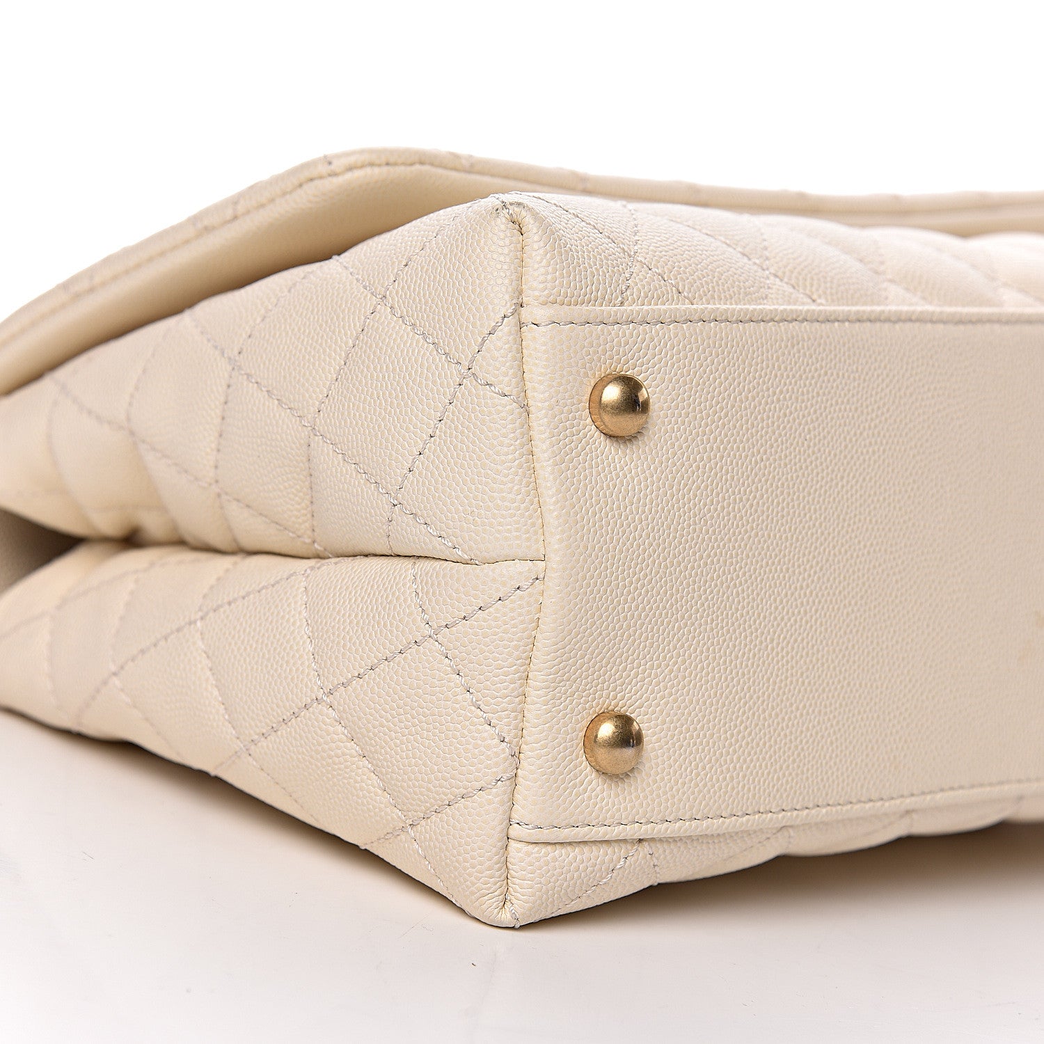 Chanel Caviar Lizard Quilted Small Coco Handle Flap Ivory 9 of 11