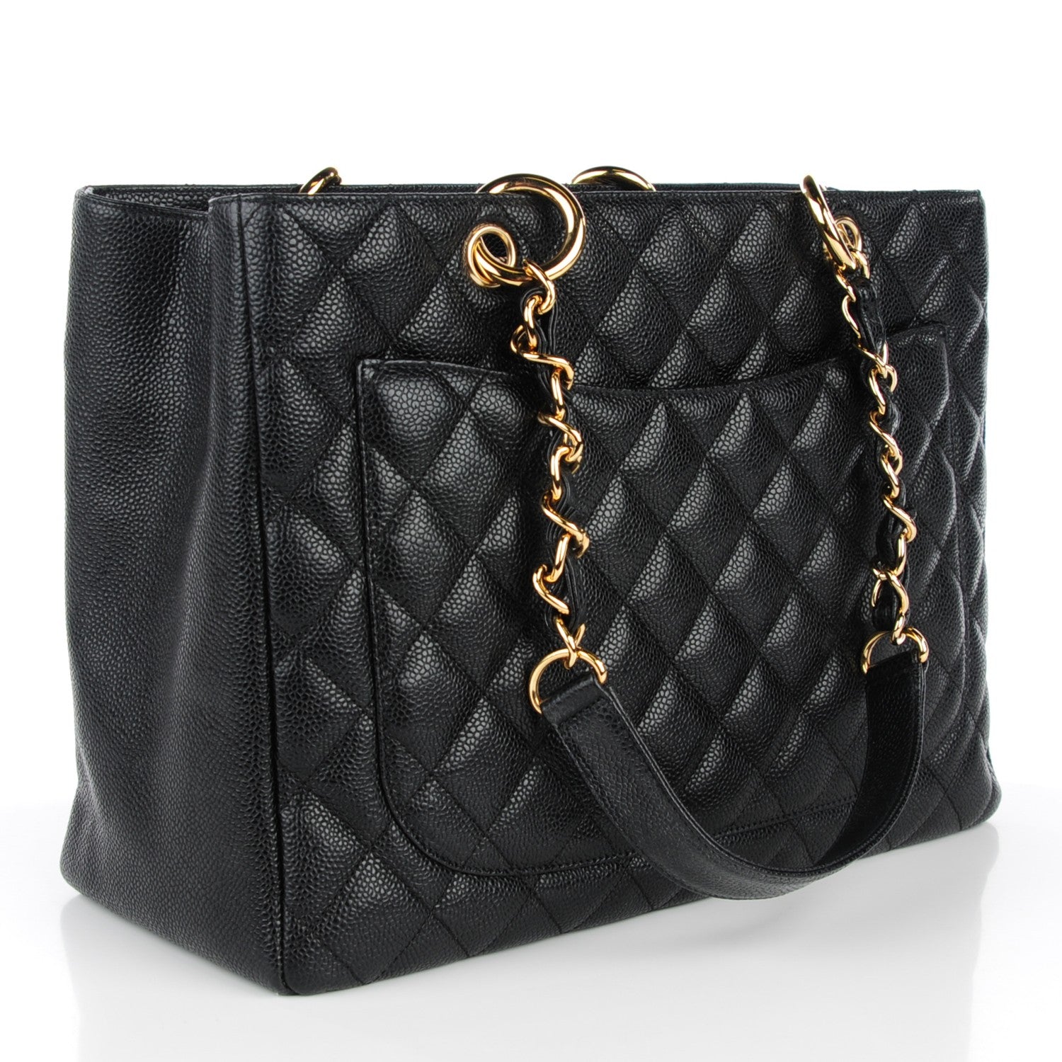 Chanel Caviar Quilted Grand Shopping Tote GST Black 3 of 7