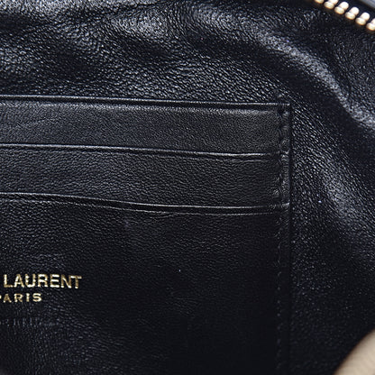 Saint Laurent Grain De Poudre Matelasse Monogram Mini Lou Camera Bag Black 6 of 13
