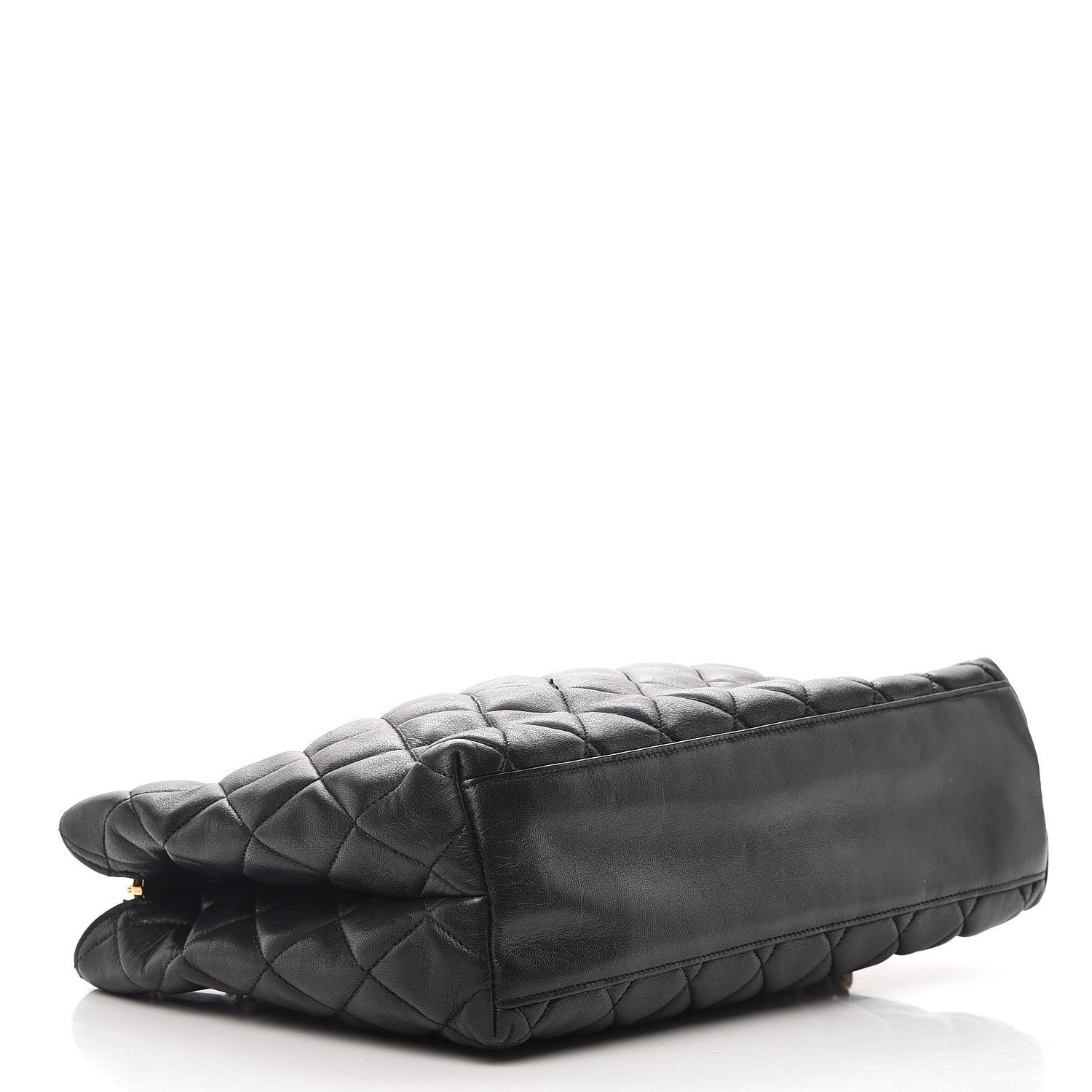Chanel Lambskin Quilted Shopping Tote Black 4 of 8