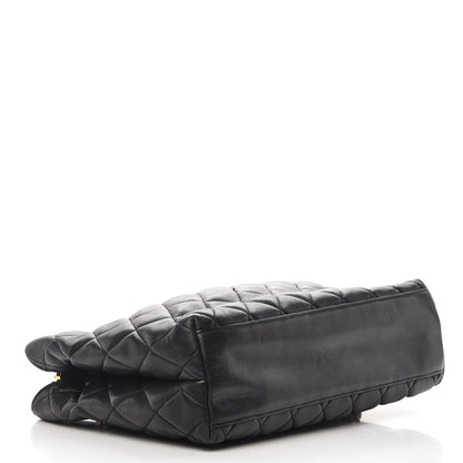 Chanel Lambskin Quilted Shopping Tote Black 4 of 8