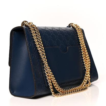 Gucci Guccissima Medium Padlock Shoulder Bag Blue Agata 3 of 13
