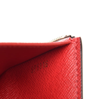 Louis Vuitton Damier Ebene Victorine Wallet Red 7 of 8