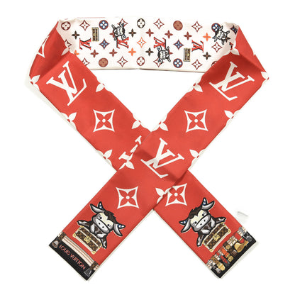 Louis Vuitton Silk Monogram Rodeo Bandeau Red 1 of 3