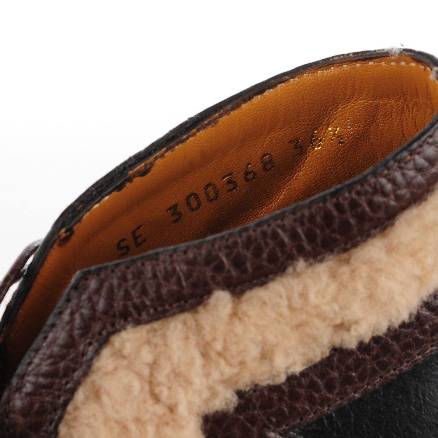 Saint Laurent Leather Shearling Tribtoo 140 Platform Boots 36.5 Black Chocolate 6 of 8