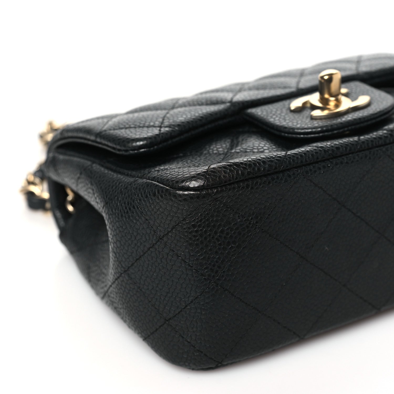 Chanel Caviar Quilted Mini Square Flap Dark Grey 9 of 10