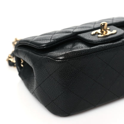 Chanel Caviar Quilted Mini Square Flap Dark Grey 9 of 10