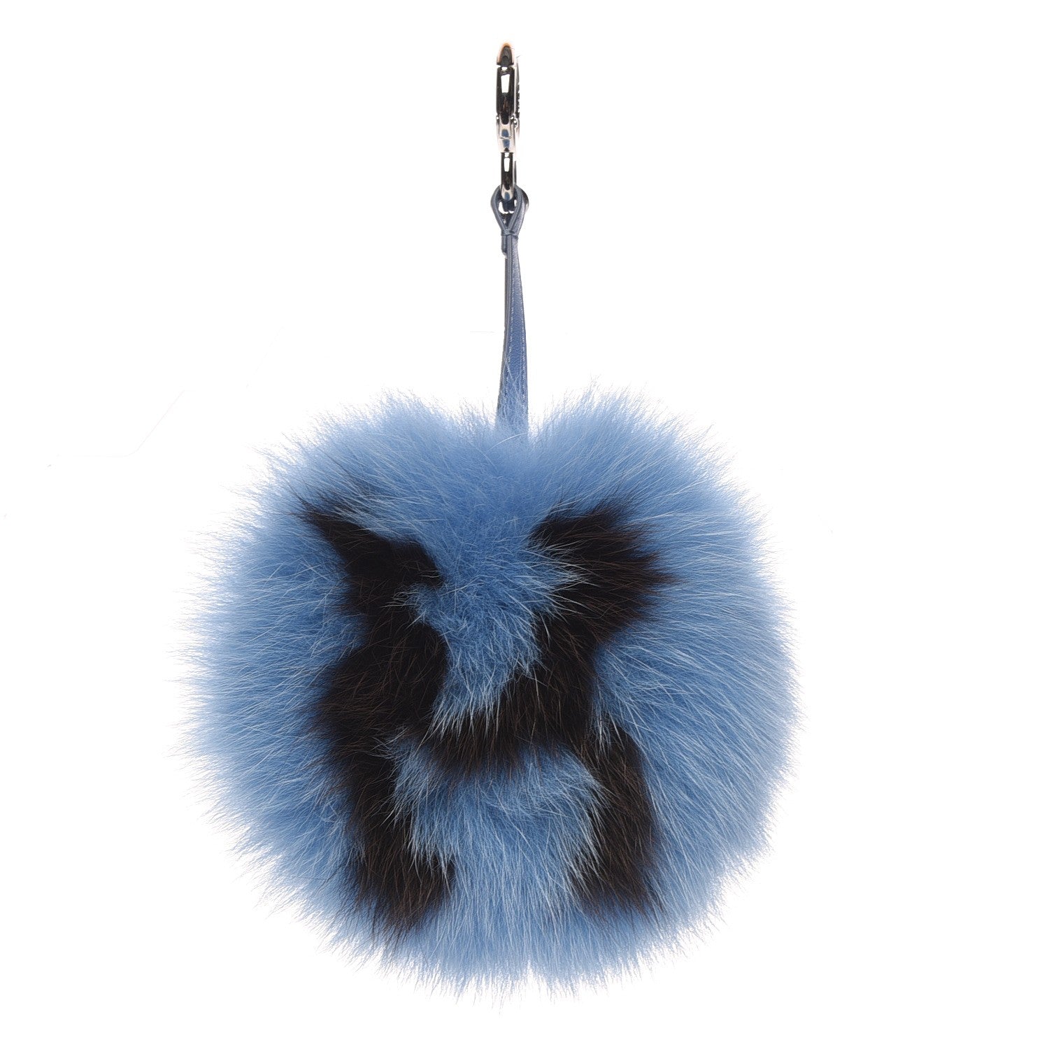 Fendi Fox Fur Shiny Nappa Bi-Color H ABCharm Bag Charm Nebula Testa Di Moro 1 of 5