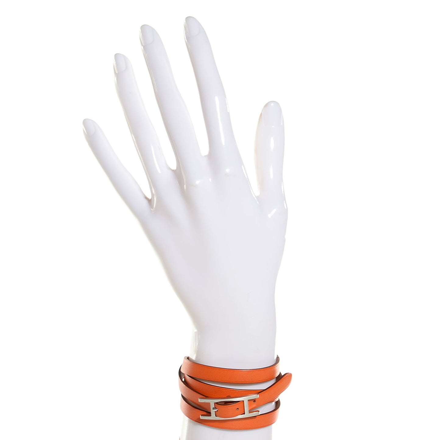 Swift Hapi 3MM Triple Tour Wrap Bracelet Small Orange