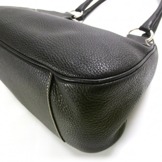 Vitello Daino Shoulder Bag Black