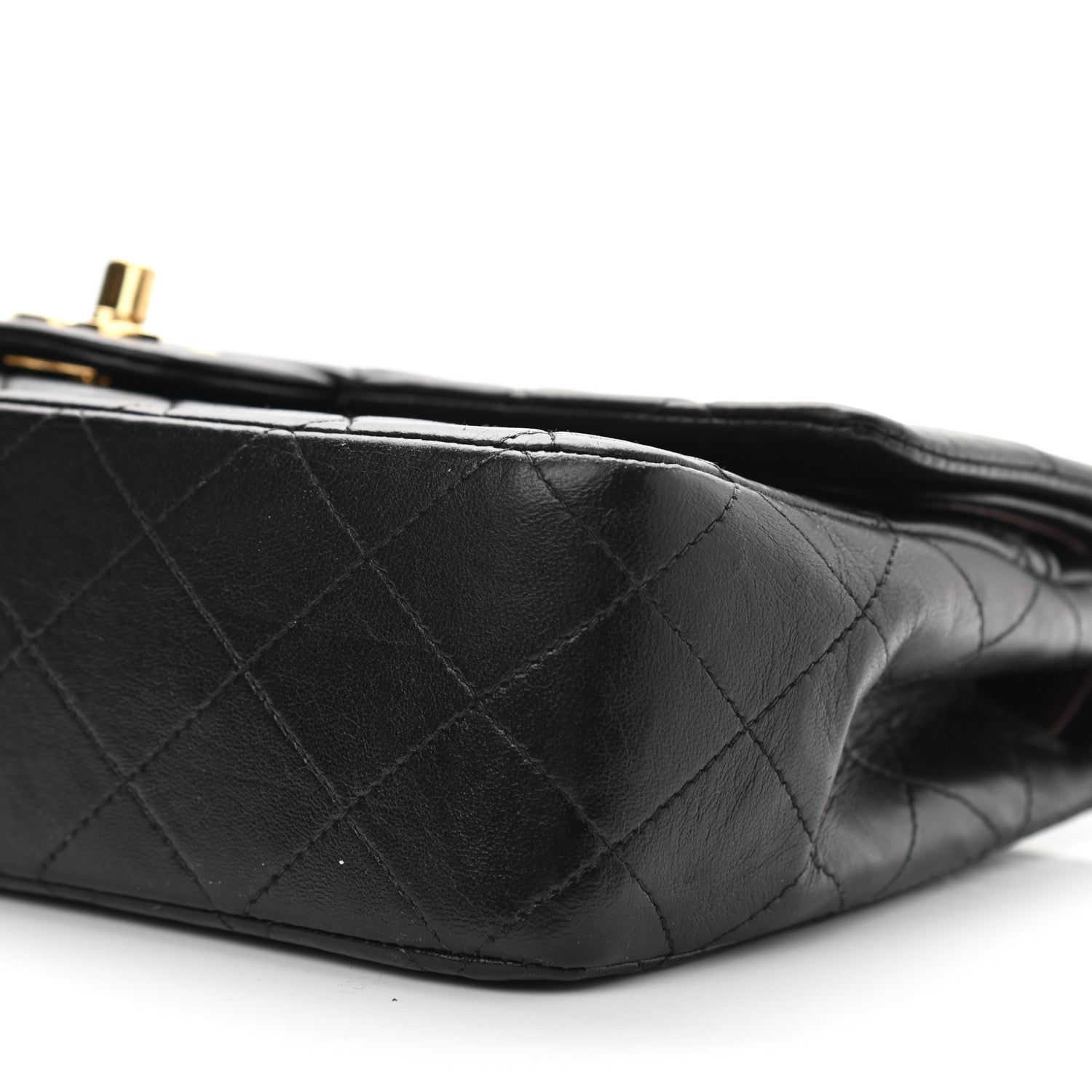Chanel Lambskin Quilted Medium Double Flap Black 12 of 14