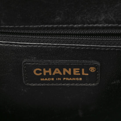 Chanel Calfskin Quilted Paris Rome Colosseum Lock Bag Black 5 of 8