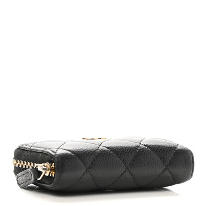 Chanel Caviar Quilted Zip Coin Purse Black 4 of 7