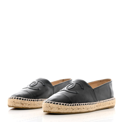 Chanel Lambskin CC Espadrilles 39 Black 3 of 13