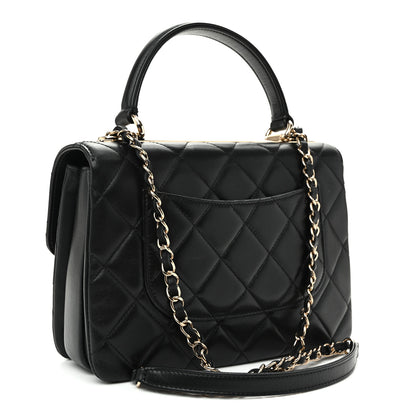 Chanel Lambskin Quilted Small Trendy CC Dual Handle Flap Bag Black 3 of 10