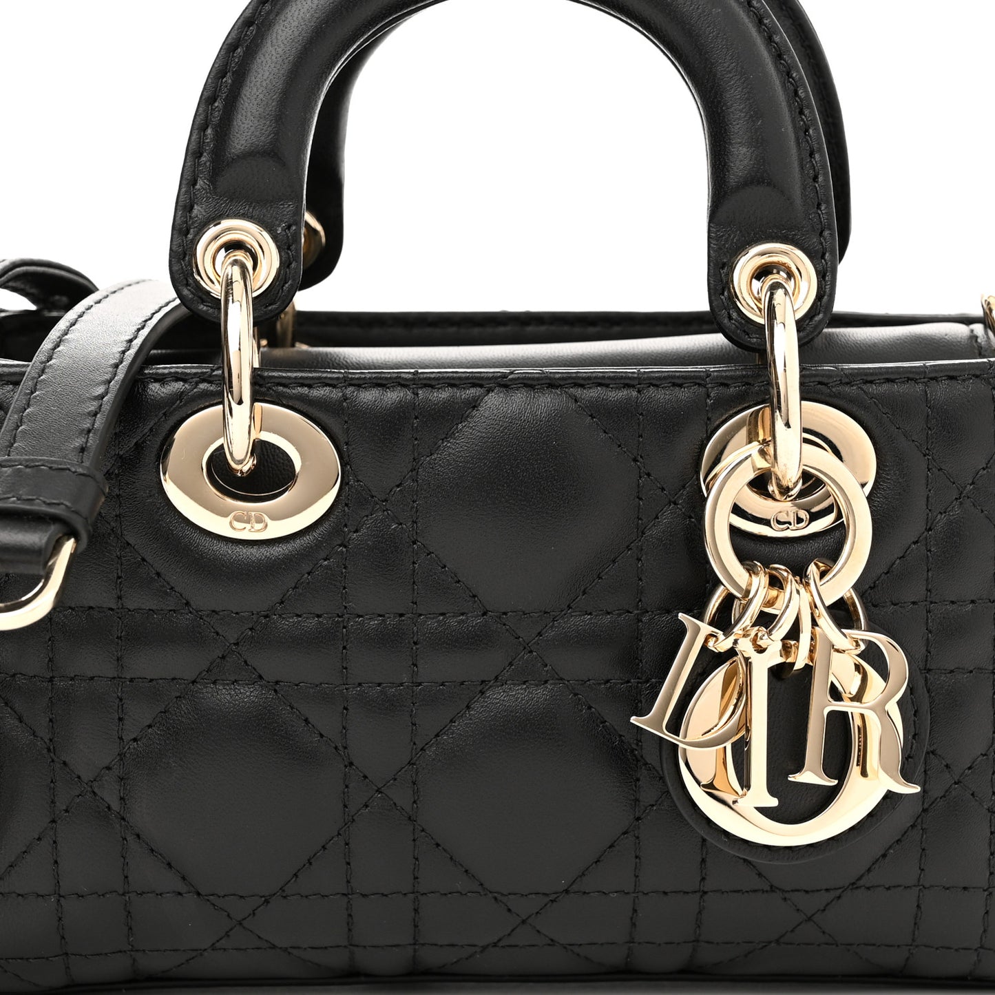Lambskin Cannage Micro Lady D-Joy Black