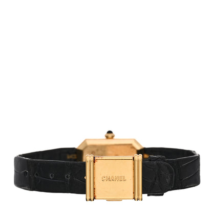 Chanel 18K Yellow Gold Alligator 20mm Premiere Ribbon Quartz Watch 3 of 4