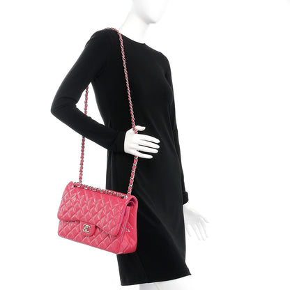 Chanel Patent Quilted Jumbo Double Flap Pink 2 of 10