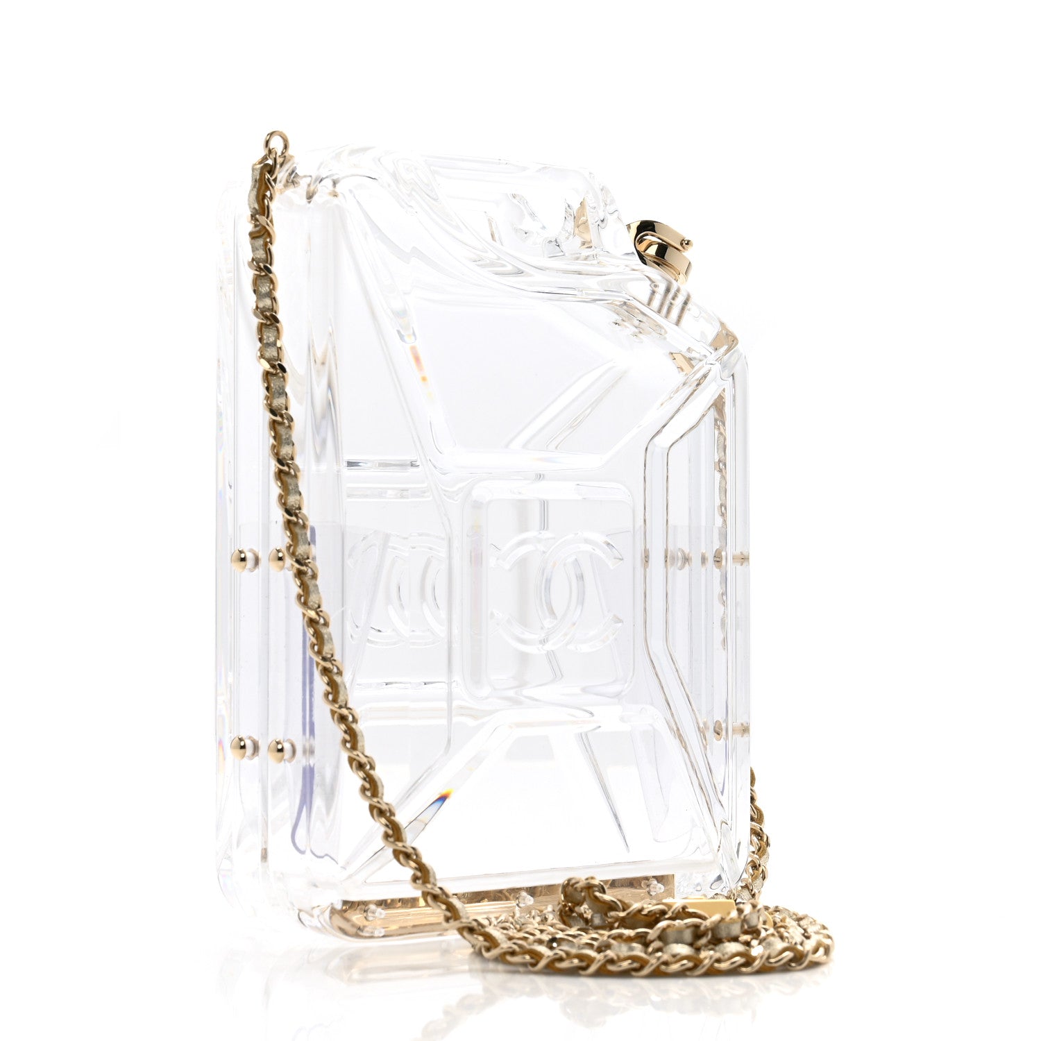 Chanel Plexiglass Dubai by Night Gas Tank Clutch 3 of 9