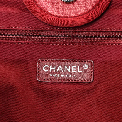 Chanel Canvas Medium Deauville Tote Red 6 of 10